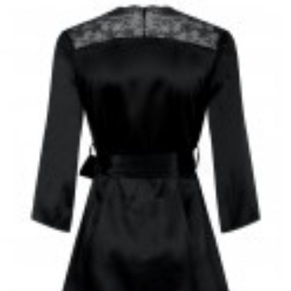 L’AGENT BY AGENT PROVOCATEUR Lace Trim Robe - Picture 3 of 3